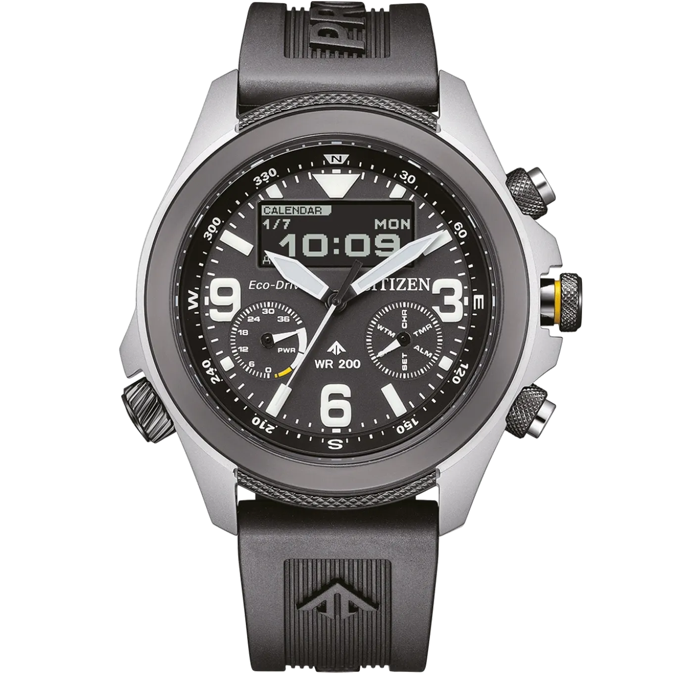 JV1007-07E Eco-Drive Herren Gummiband (Urethan) | schwarz | ø 43.5mm