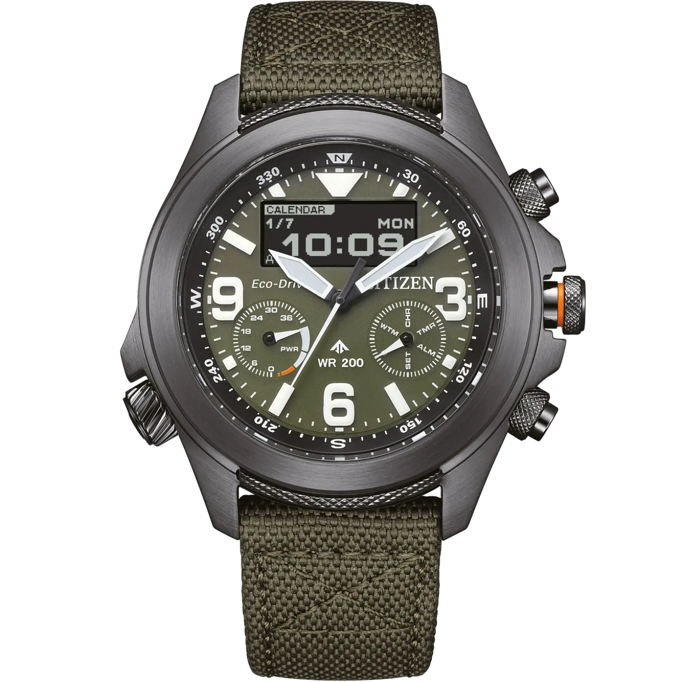 JV1005-02W Eco-Drive Herren Nylon | grün | ø 43.5mm