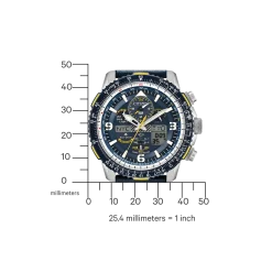 JY8078-01L                                        Promaster Skyhawk "Blue Angel"                                        Herren Leder | blau | ø 45.4mm