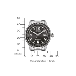 NJ0190-51E               Herren Edelstahl | schwarz | ø 40mm