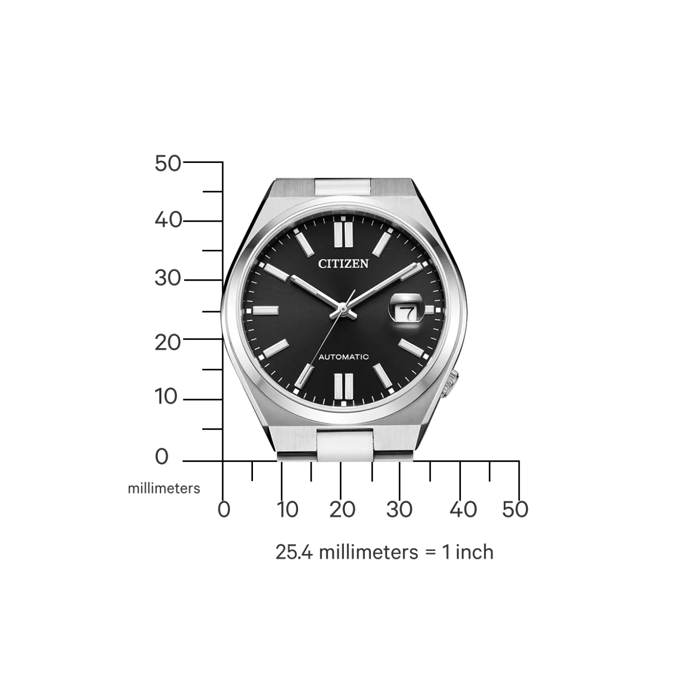 NJ0150-81E TSUYOSA Herren Edelstahl | schwarz | ø 40mm