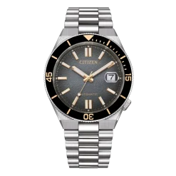 NJ0238-57E TSUYOSA-Shore Herren Edelstahl | schwarz | ø 40mm