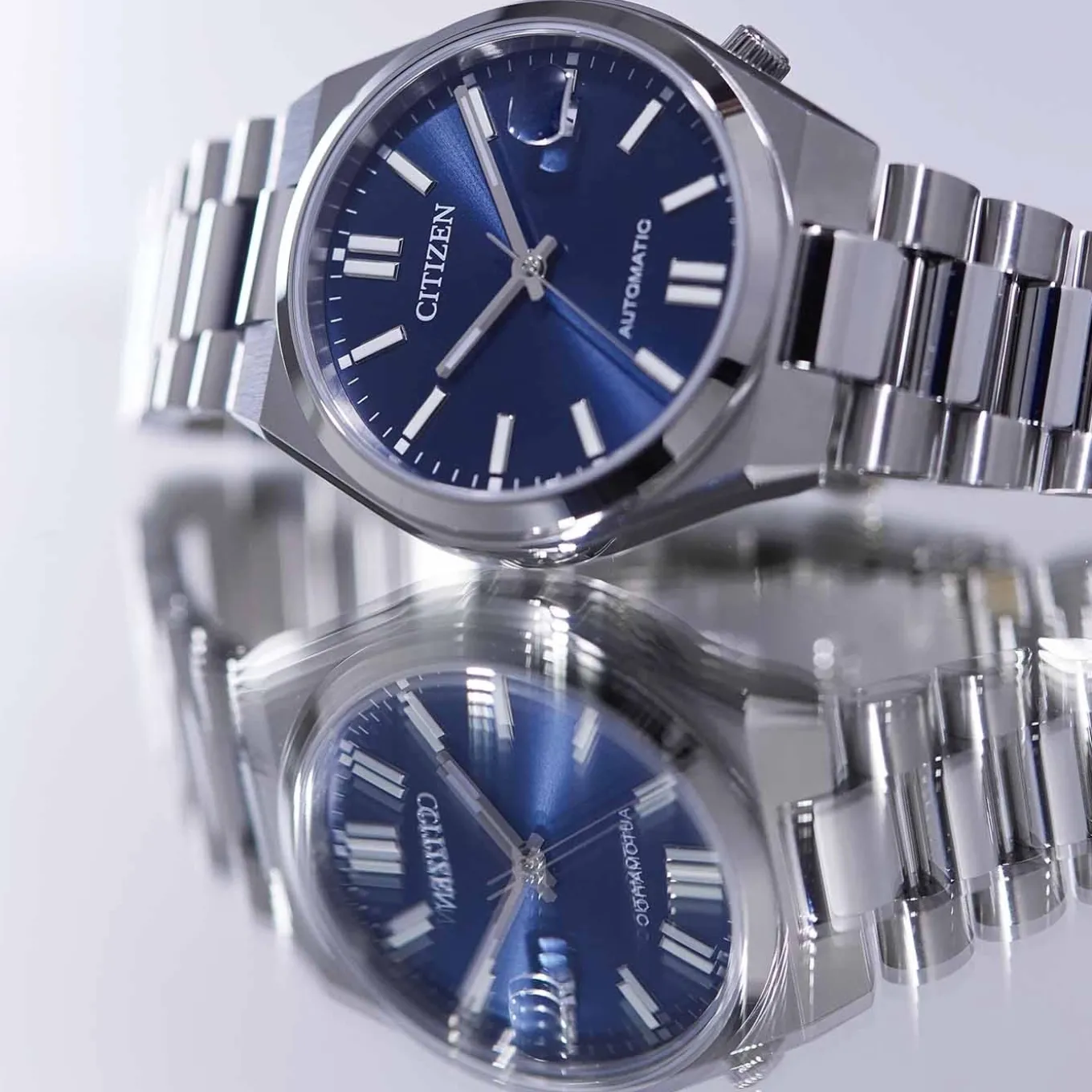 NJ0200-50M TSUYOSA Herren Edelstahl | graublau