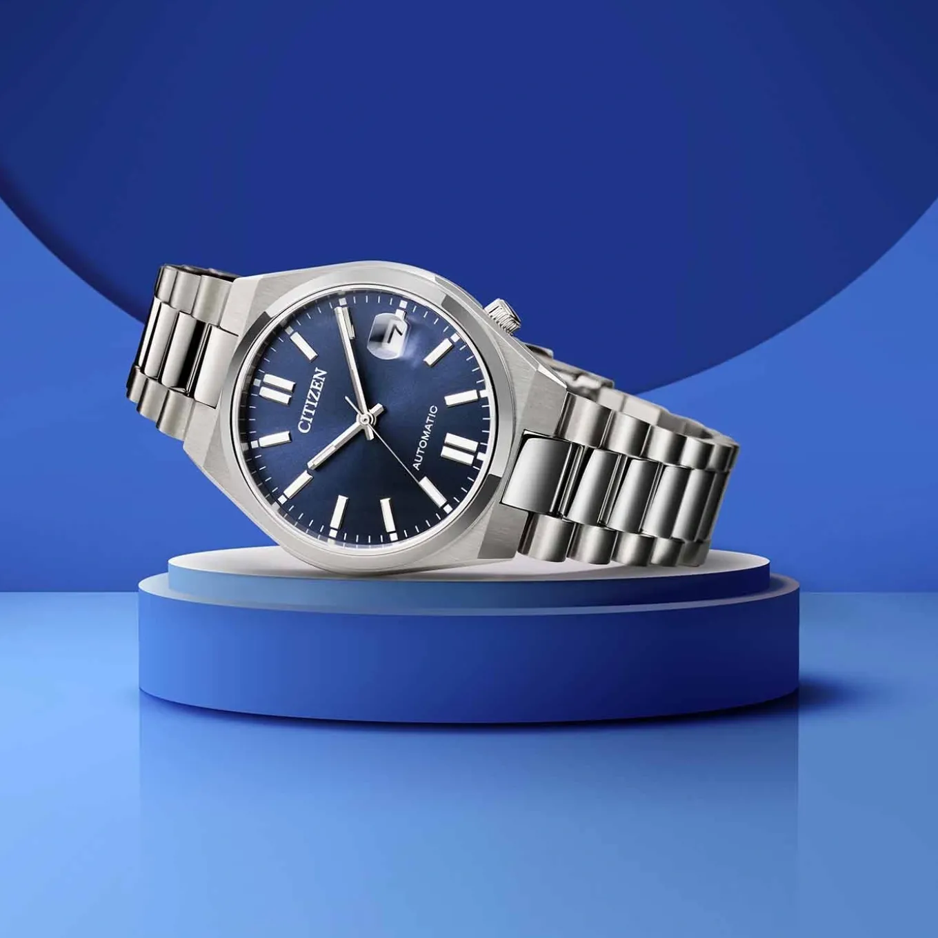NJ0200-50M TSUYOSA Herren Edelstahl | graublau