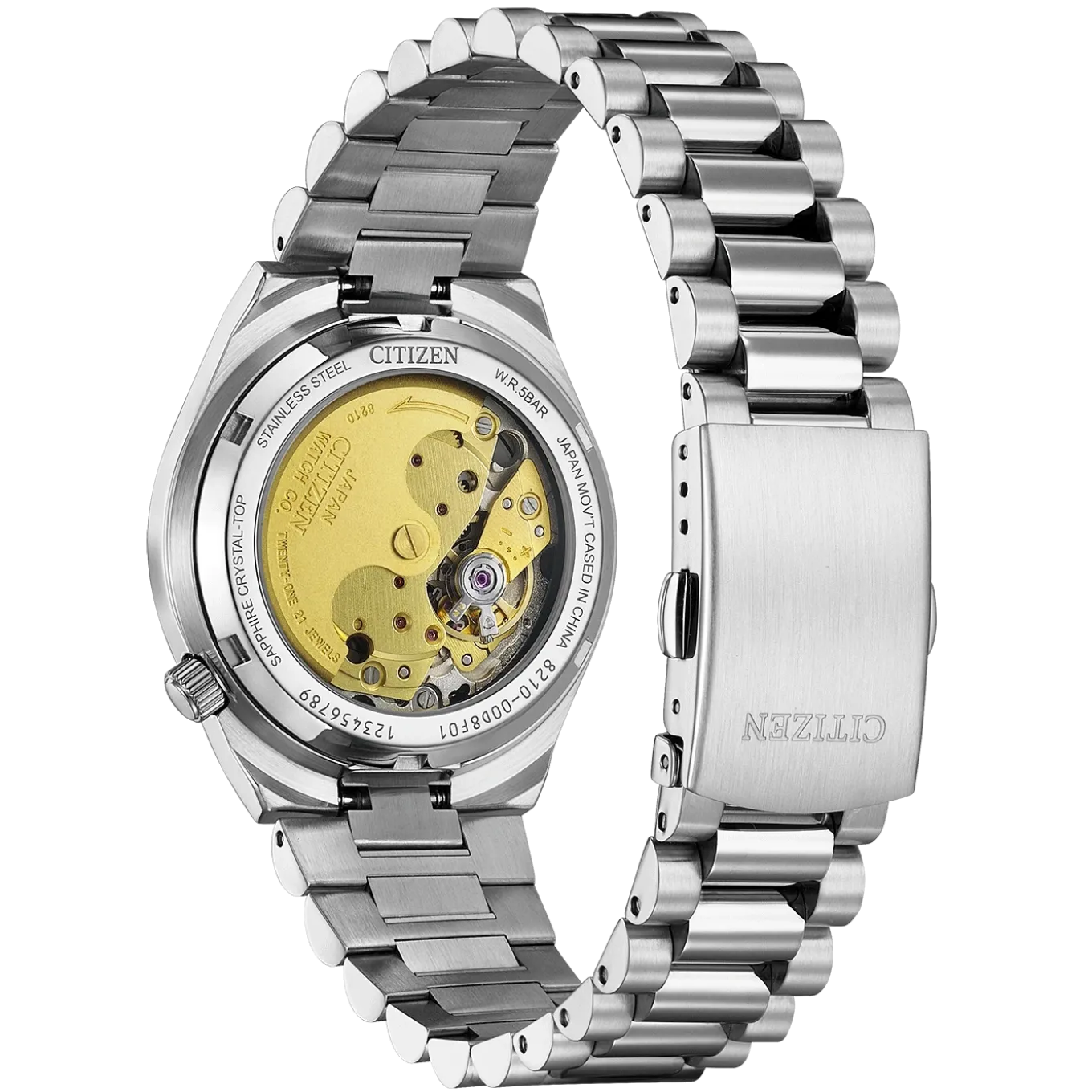 NJ0200-50M TSUYOSA Herren Edelstahl | graublau