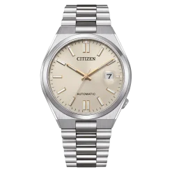 NJ0151-88W                                        TSUYOSA                                        Herren Edelstahl | beige | ø 40mm