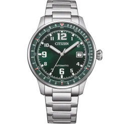 NJ0190-51X               Herren Edelstahl | grün | ø 40mm