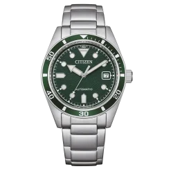 NJ0220-52X               Herren Edelstahl | grün | ø 38.5mm