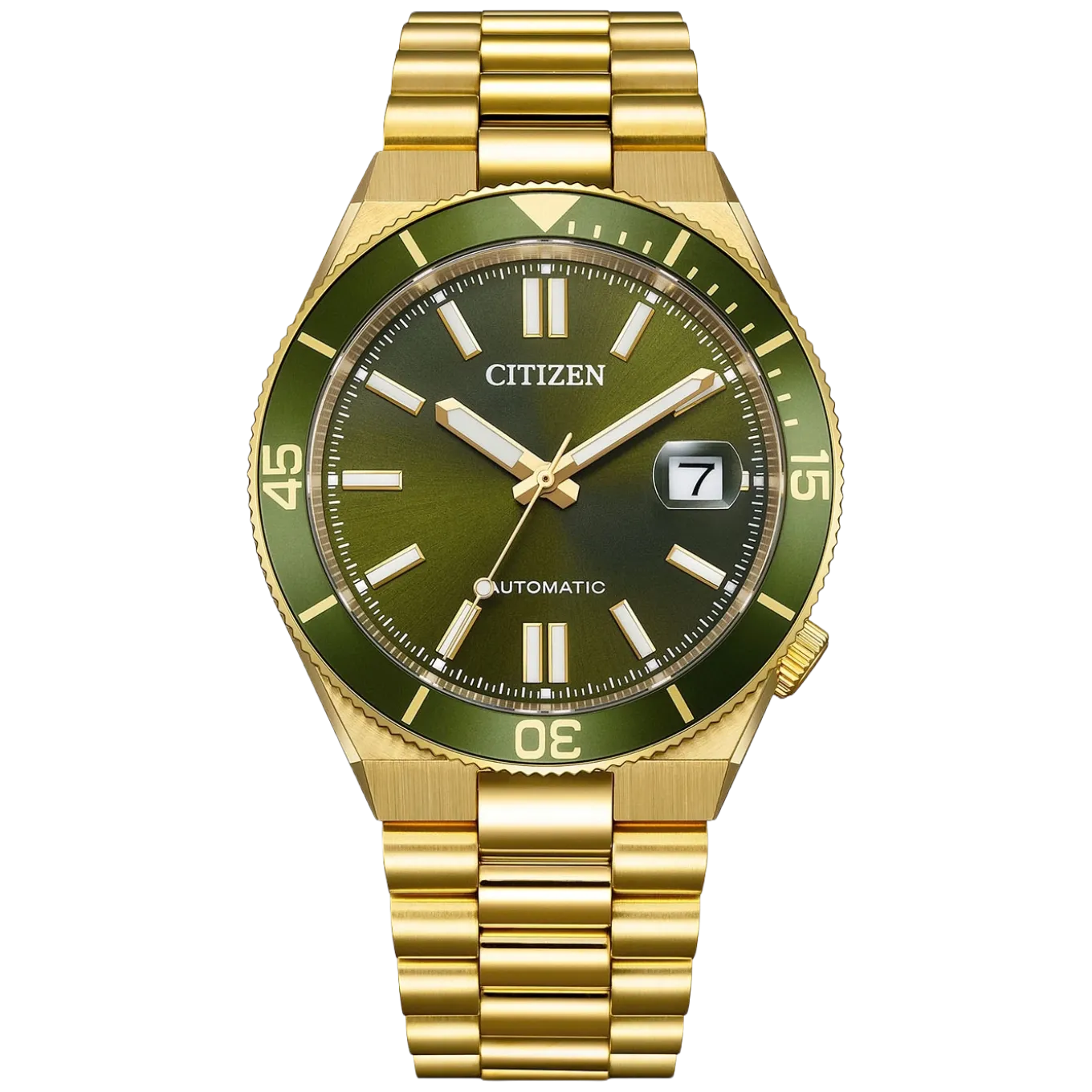 NJ0232-53X Herren Edelstahl | khaki | ø 40mm