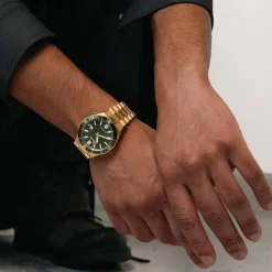 NJ0232-53X Herren Edelstahl | khaki | ø 40mm