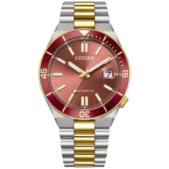 NJ0234-58X Herren Edelstahl | rot | ø 40mm