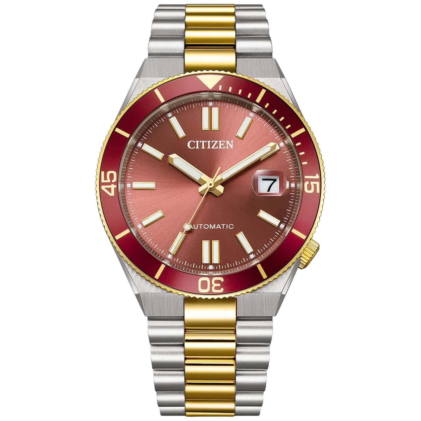 NJ0234-58X Herren Edelstahl | rot | ø 40mm