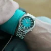NJ0151-88X                                        TSUYOSA                                        Herren Edelstahl | grün | ø 40mm