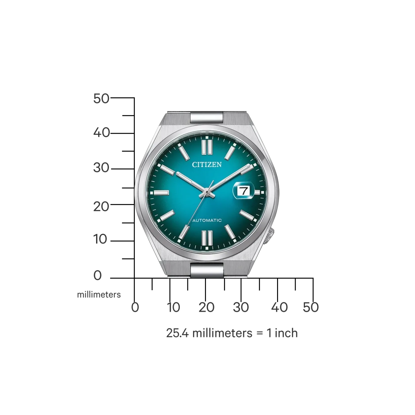 NJ0151-88X TSUYOSA Herren Edelstahl | grün | ø 40mm