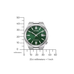 NJ0200-50X TSUYOSA Herren Edelstahl | grün | ø 37mm