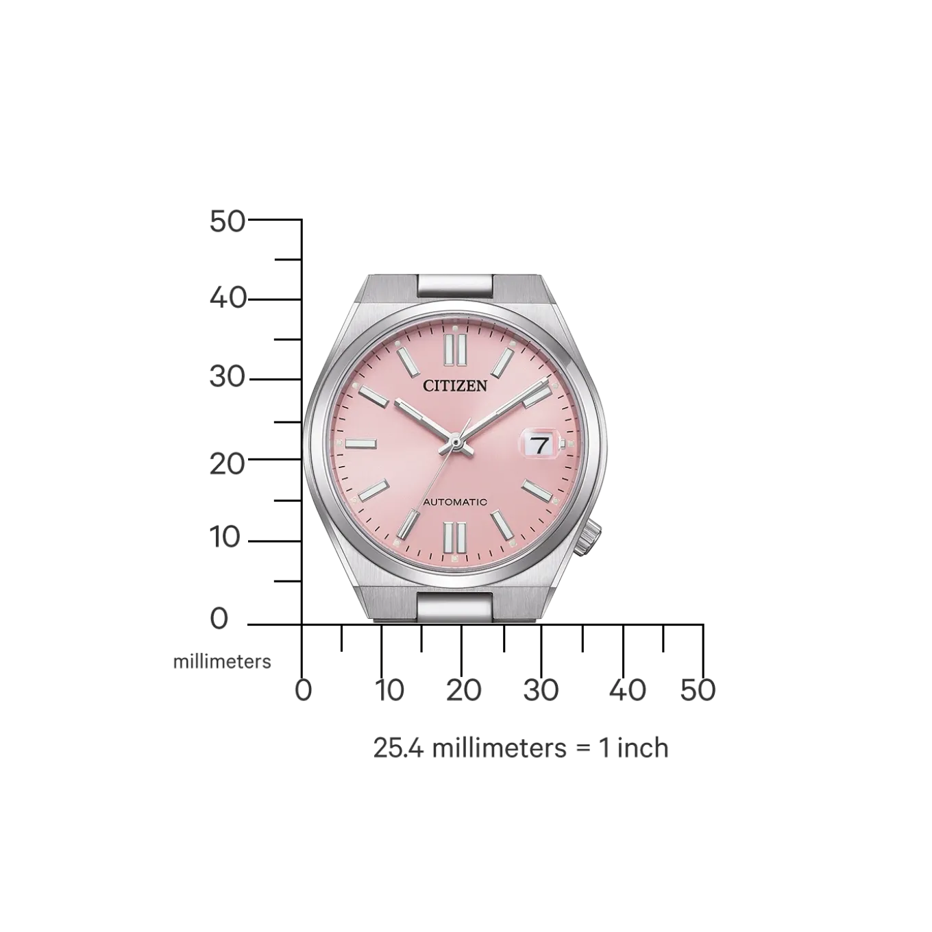 NJ0200-50Z TSUYOSA Herren Edelstahl | rosa | ø 37mm