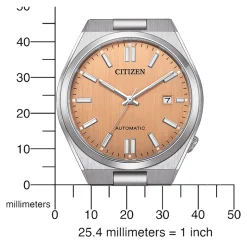 NJ0159-86Z                                        TSUYOSA                                        Herren Edelstahl | orange | ø 40mm
