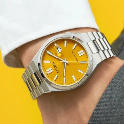 NJ0150-81Z                                        TSUYOSA                                        Herren Edelstahl | gelb | ø 40mm