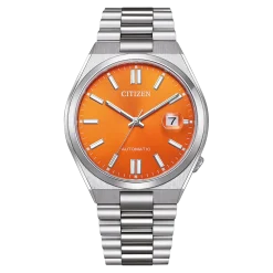 NJ0151-88Z                                        TSUYOSA                                        Herren Edelstahl | orange | ø 40mm