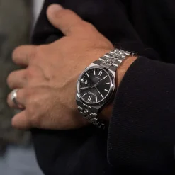 NK0030-51E                                        TSUYOSA 60                                        Herren Edelstahl | schwarz | ø 37mm