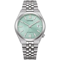NK0030-51X                                        TSUYOSA 60                                        Herren Edelstahl | grün | ø 37mm
